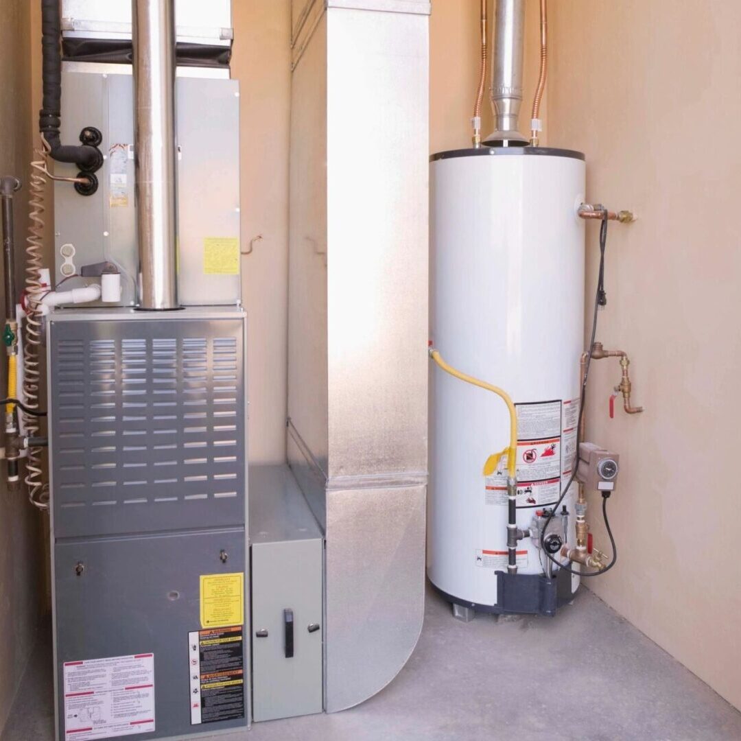 A properly installed HVAC setup, showing the work of a professional HVAC contractor.